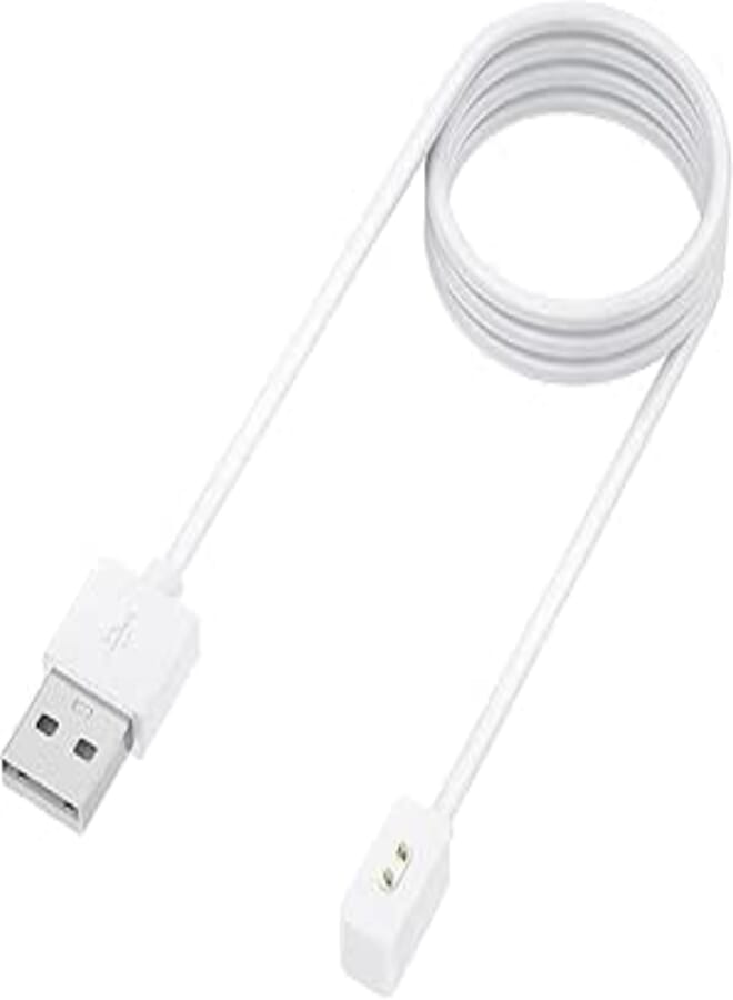 Demark Charger for Xiaomi Redmi Watch 3 Active/Xiaomi Mi Band 8/Redmi Band 2, Magnetic Charger with USB for Redmi Watch 3 Active Charging Cable (1 m / 3.3 ft) (White)